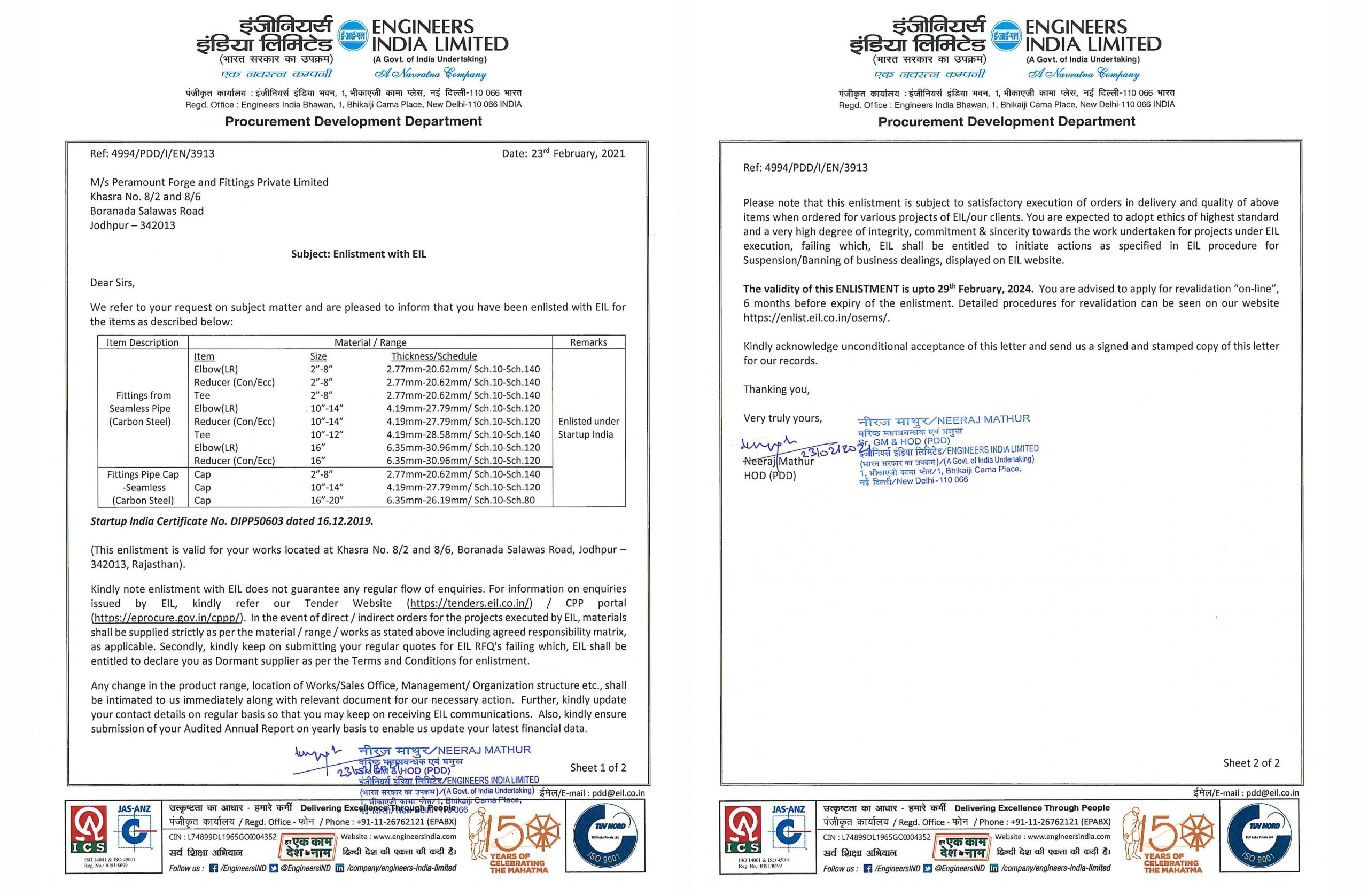 ISO Certifications